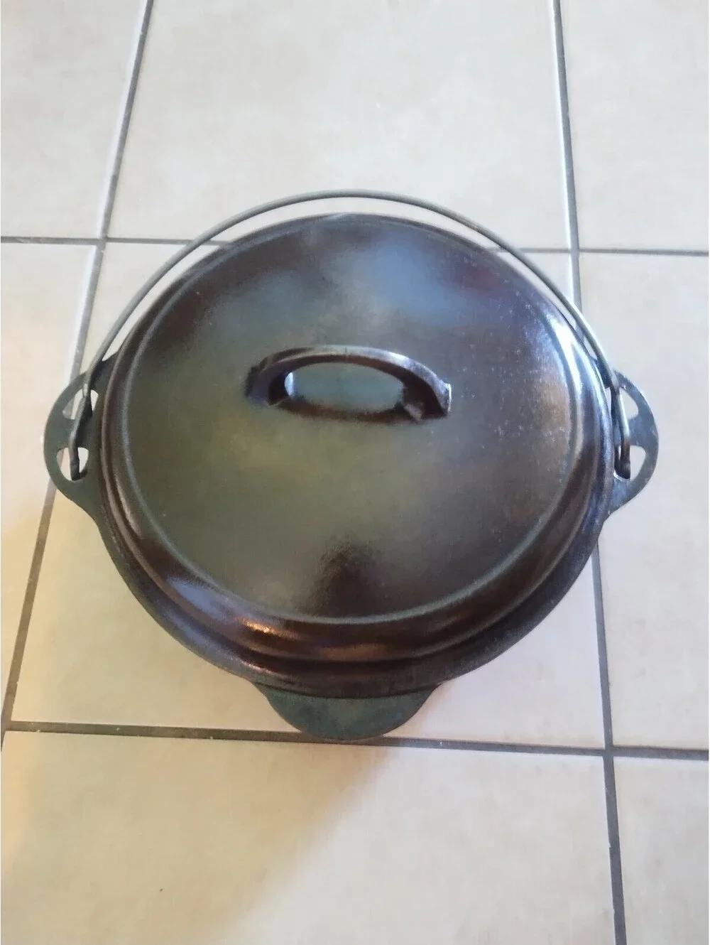 Griswold # 8 Tite Top Dutch Oven 1278 Self Basting Lid Circa 1930